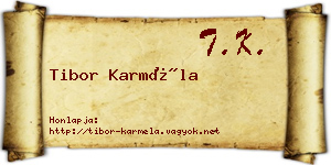 Tibor Karméla névjegykártya